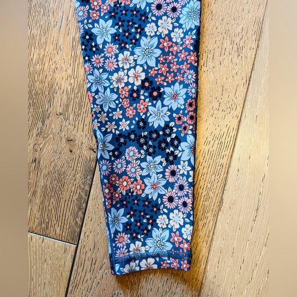 AERIE Women's Real Me Offline Yoga Pants 7/8 Legging Floral Blue SMALL - Picture 7 of 13